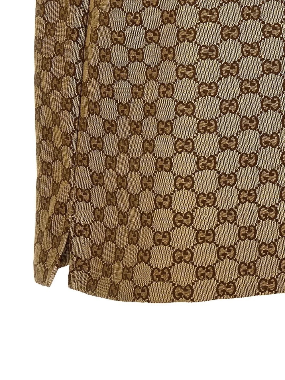 Gucci Beige and Brown All-Over GG Camp Shirt